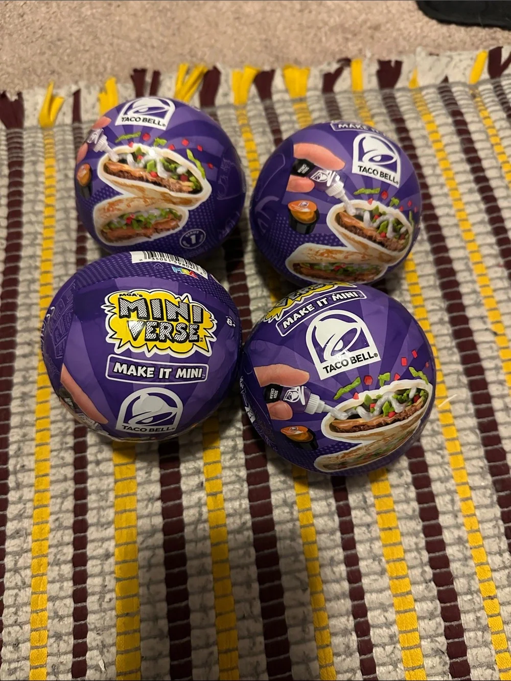 Taco Bell Mini Verse Surprise Balls - Purple Collectible Packaging